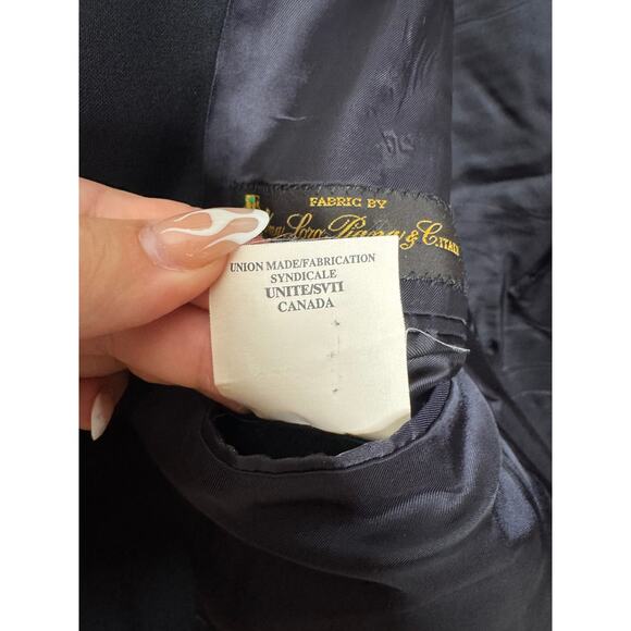 Loro Piana By Brooks Brothers Navy Blue 2 Button Brooksease Blazer 43R - Picture 7 of 7